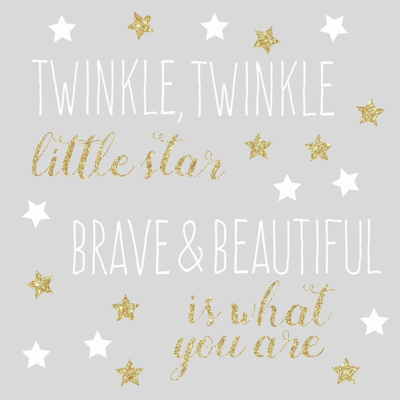 RoomMates Glitter Twinkle Twinkle Little Star Peel & Stick Wall Decals